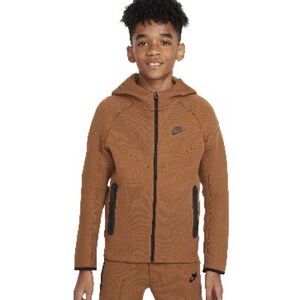 Kids Nike Tech Brown Hoodie and Joggers Set